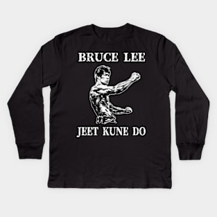 Vintage Bruce Movie Jeet Kune Do Be Water Lee Kids Long Sleeve T-Shirt